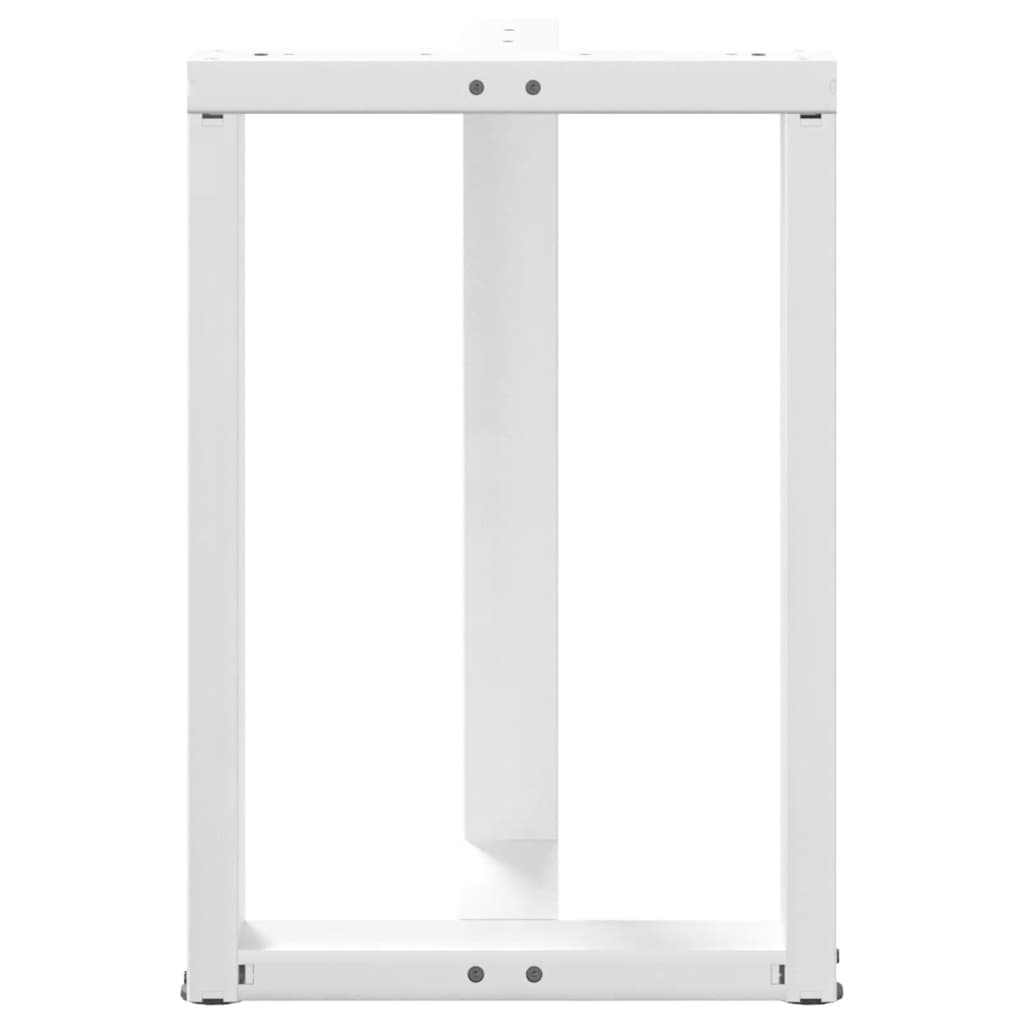vidaXL Dining Table Legs T-Shaped 2 pcs White 50x35x(72-73) cm Steel