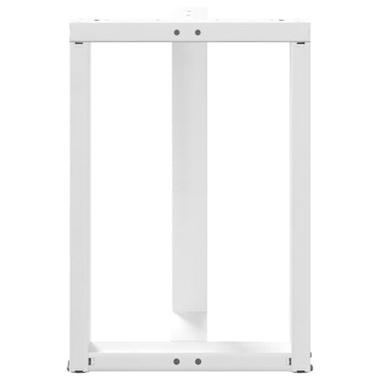 vidaXL Dining Table Legs T-Shaped 2 pcs White 50x35x(72-73) cm Steel
