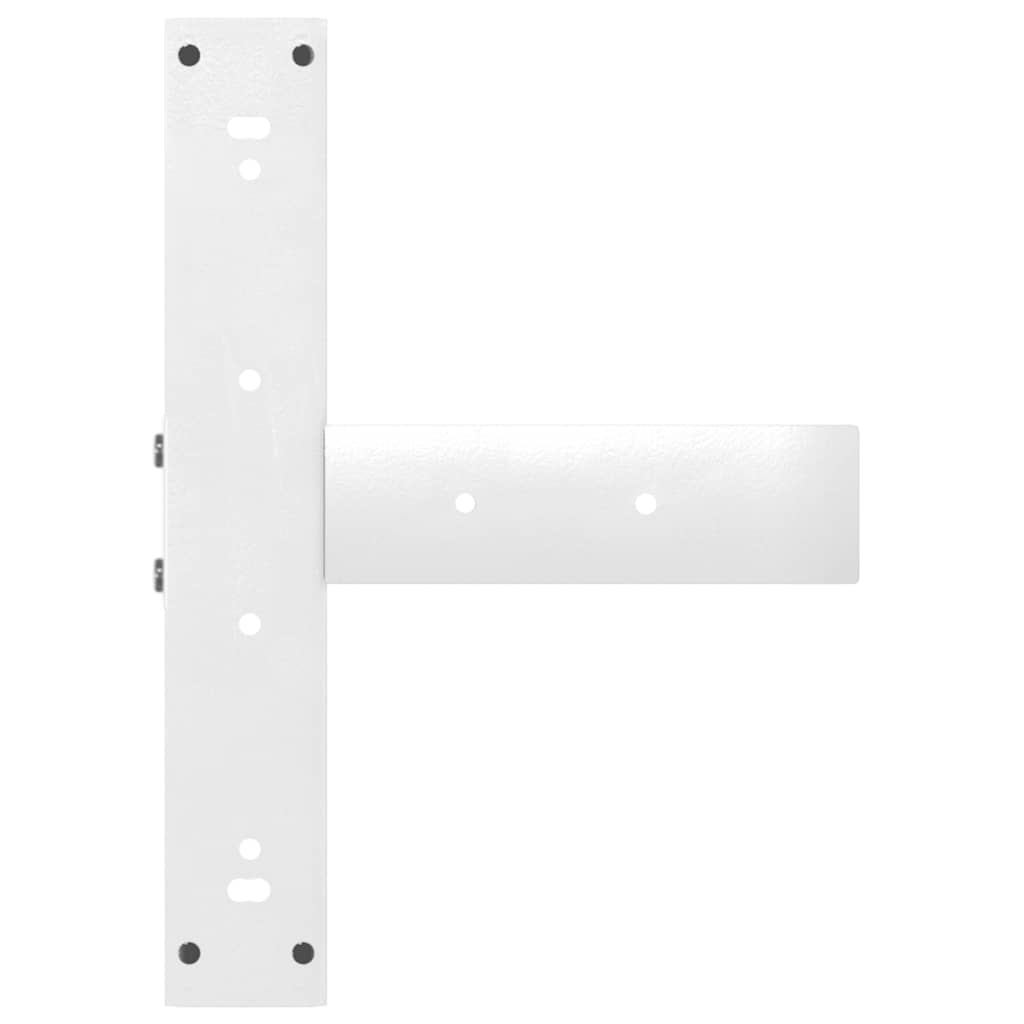 vidaXL Dining Table Legs T-Shaped 2 pcs White 50x35x(72-73) cm Steel