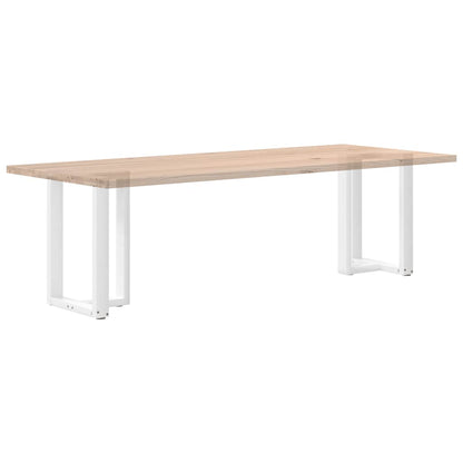 vidaXL Dining Table Legs T-Shaped 2 pcs White 50x35x(72-73) cm Steel