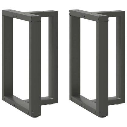 vidaXL Dining Table Legs T-Shaped 2 pcs Anthracite 50x35x(72-73) cm Steel