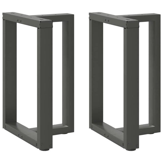 vidaXL Dining Table Legs T-Shaped 2 pcs Anthracite 50x35x(72-73) cm Steel
