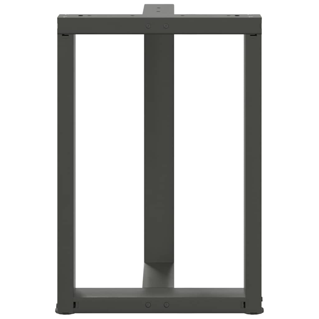 vidaXL Dining Table Legs T-Shaped 2 pcs Anthracite 50x35x(72-73) cm Steel