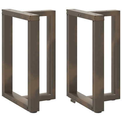 vidaXL Dining Table Legs T-Shaped 2 pcs Black 50x35x(72-73) cm Steel