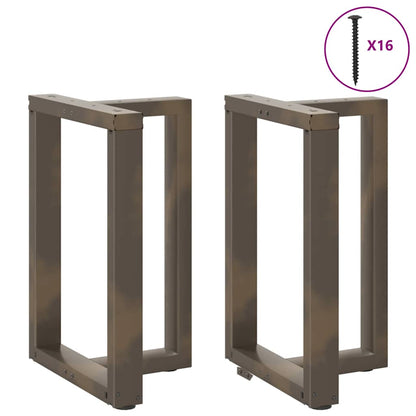 vidaXL Dining Table Legs T-Shaped 2 pcs Black 50x35x(72-73) cm Steel
