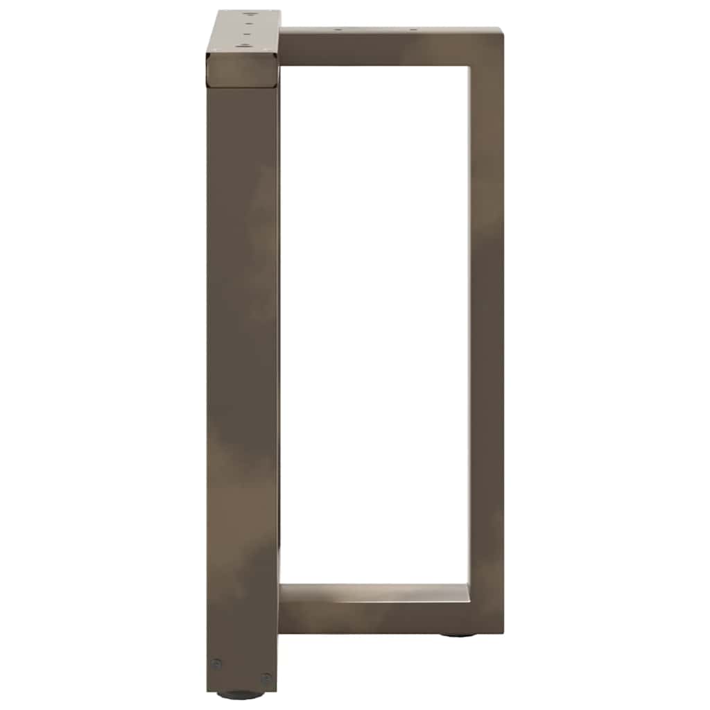 vidaXL Dining Table Legs T-Shaped 2 pcs Black 50x35x(72-73) cm Steel