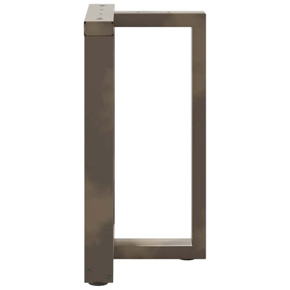 vidaXL Dining Table Legs T-Shaped 2 pcs Black 50x35x(72-73) cm Steel