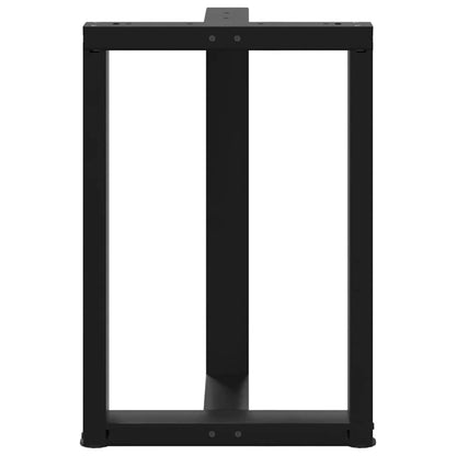 vidaXL Dining Table Legs T-Shaped 2 pcs Black 60x35x(72-73) cm Steel