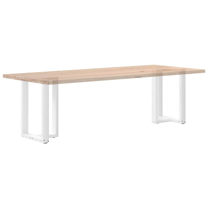 vidaXL Dining Table Legs T-Shaped 2 pcs White 60x35x(72-73) cm Steel