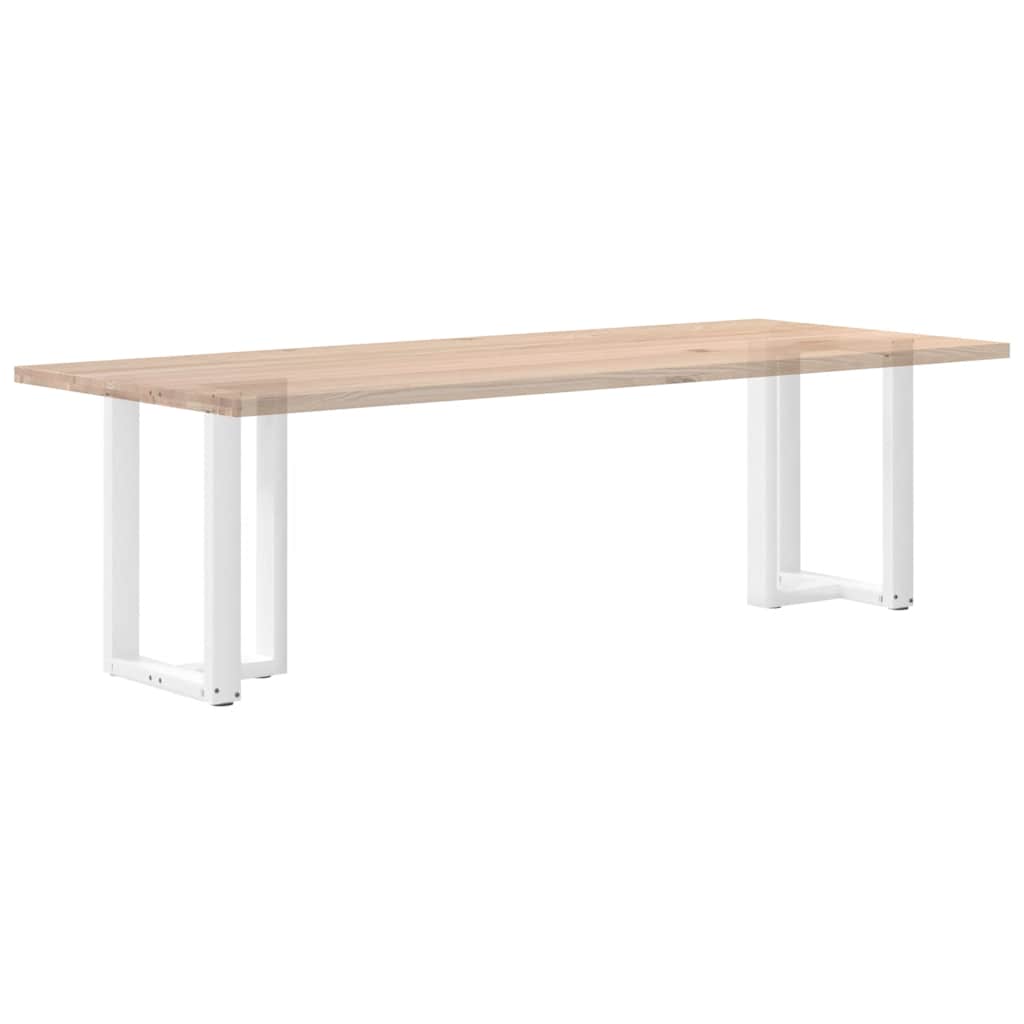 vidaXL Dining Table Legs T-Shaped 2 pcs White 60x35x(72-73) cm Steel