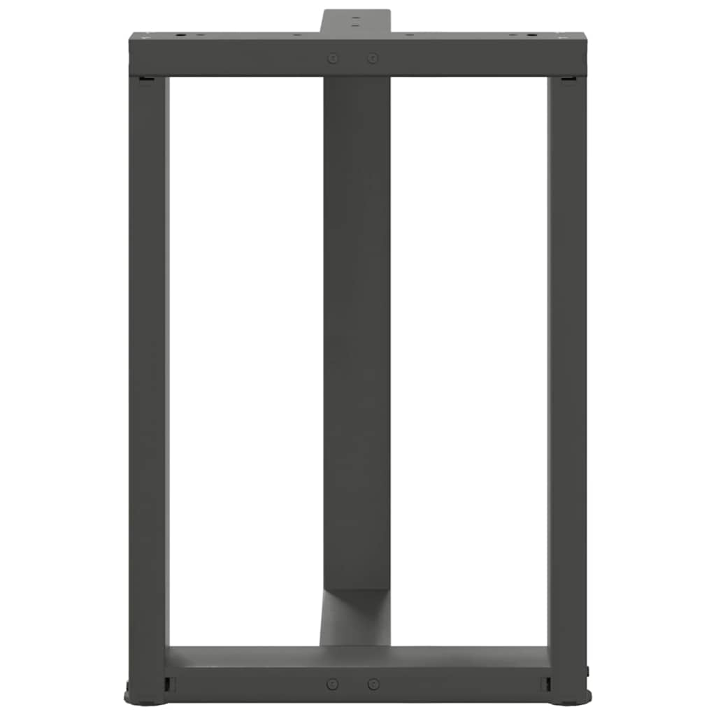 vidaXL Dining Table Legs T-Shaped 2 pcs Anthracite 60x35x(72-73) cm Steel