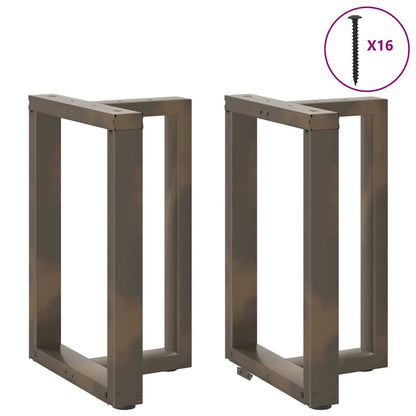 vidaXL Dining Table Legs T-Shaped 2 pcs Black 60x35x(72-73) cm Steel