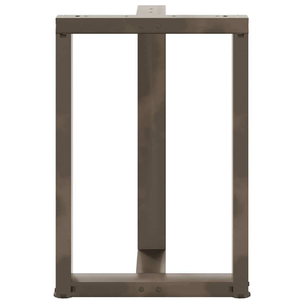 vidaXL Dining Table Legs T-Shaped 2 pcs Black 60x35x(72-73) cm Steel