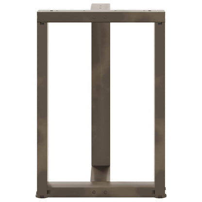 vidaXL Dining Table Legs T-Shaped 2 pcs Black 60x35x(72-73) cm Steel
