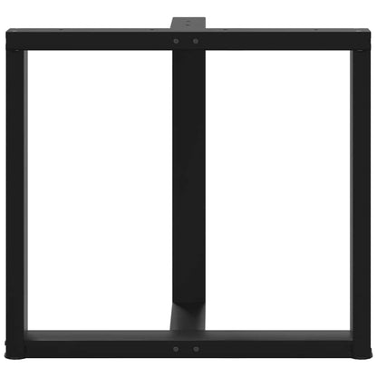 vidaXL Dining Table Legs T-Shaped 2 pcs Black 70x35x(72-73) cm Steel