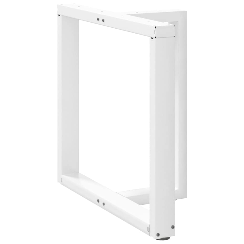vidaXL Dining Table Legs T-Shaped 2 pcs White 70x35x(72-73) cm Steel