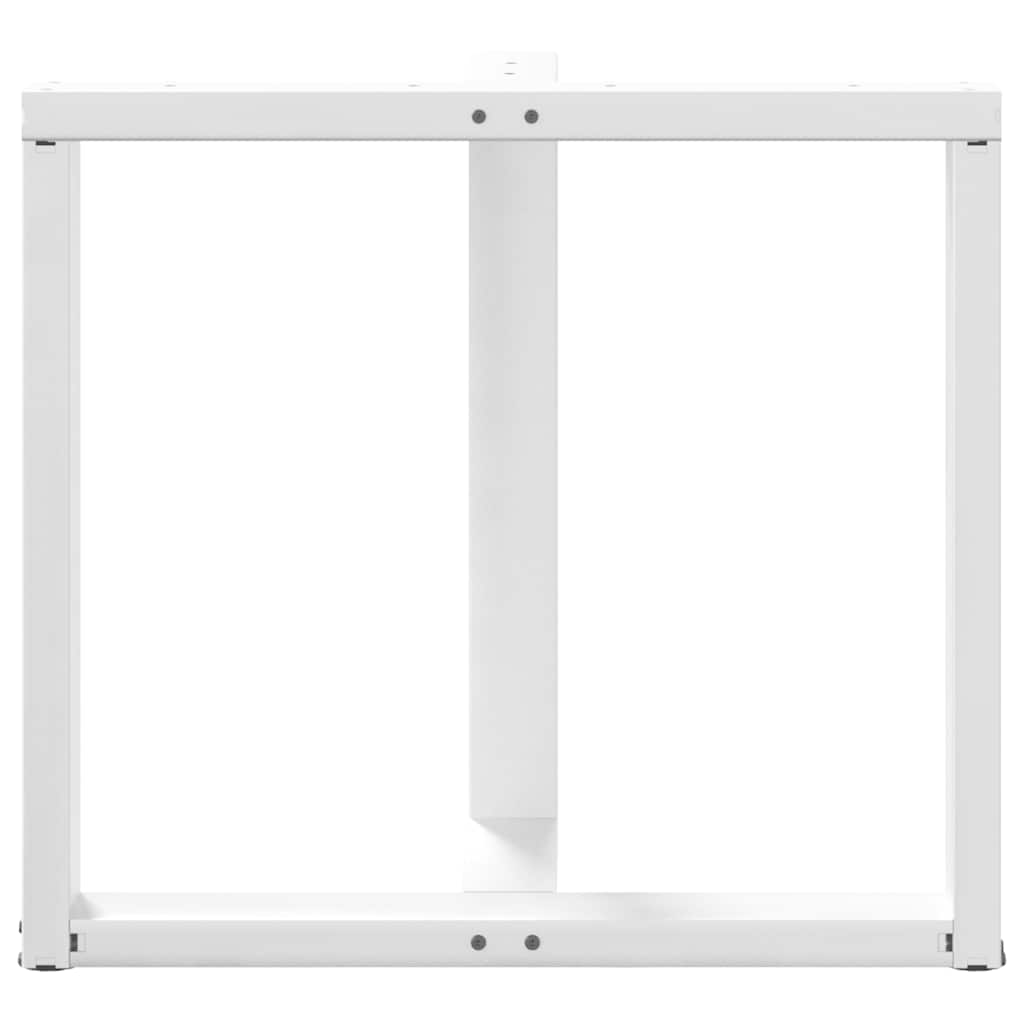 vidaXL Dining Table Legs T-Shaped 2 pcs White 70x35x(72-73) cm Steel