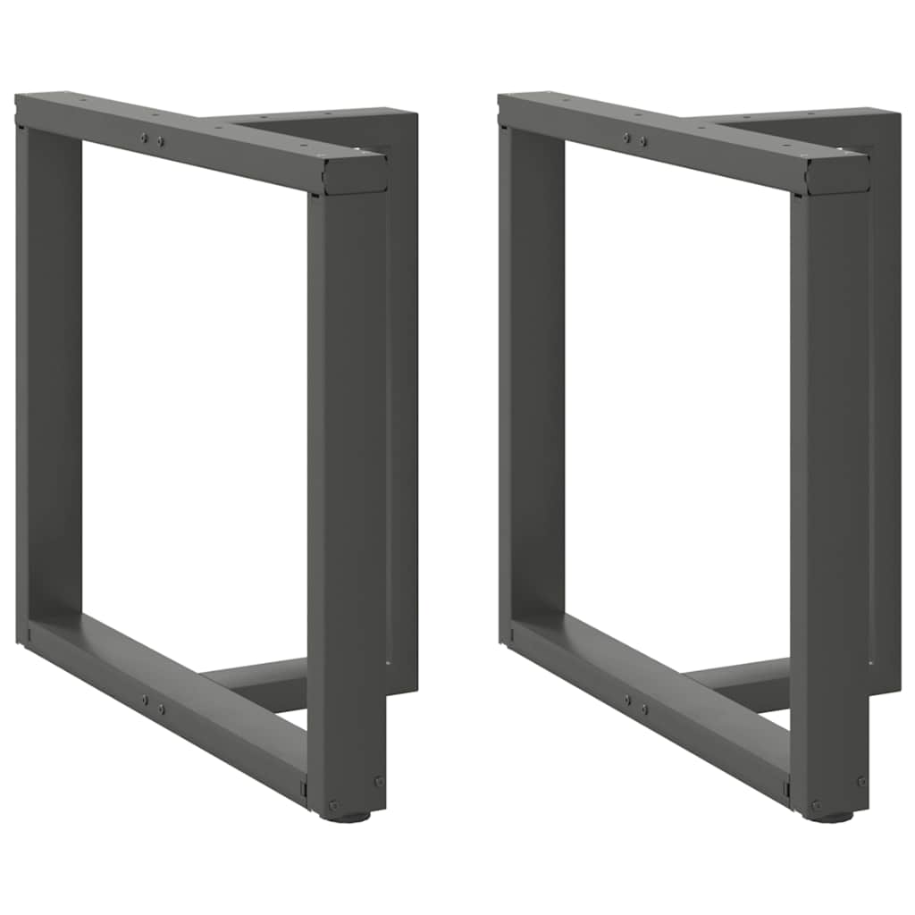 vidaXL Dining Table Legs T-Shaped 2 pcs Anthracite 70x35x(72-73) cm Steel
