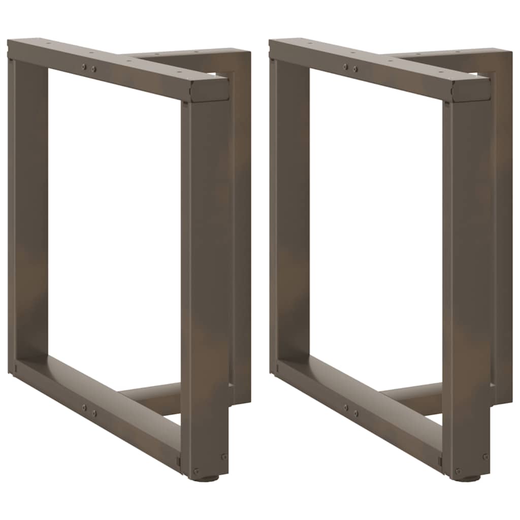vidaXL Dining Table Legs T-Shaped 2 pcs Black 70x35x(72-73) cm Steel