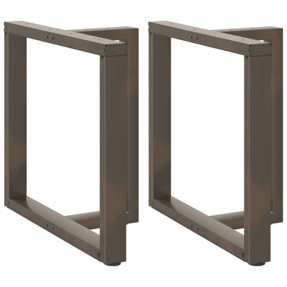 vidaXL Dining Table Legs T-Shaped 2 pcs Black 70x35x(72-73) cm Steel