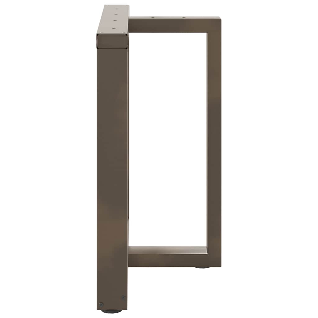 vidaXL Dining Table Legs T-Shaped 2 pcs Black 70x35x(72-73) cm Steel