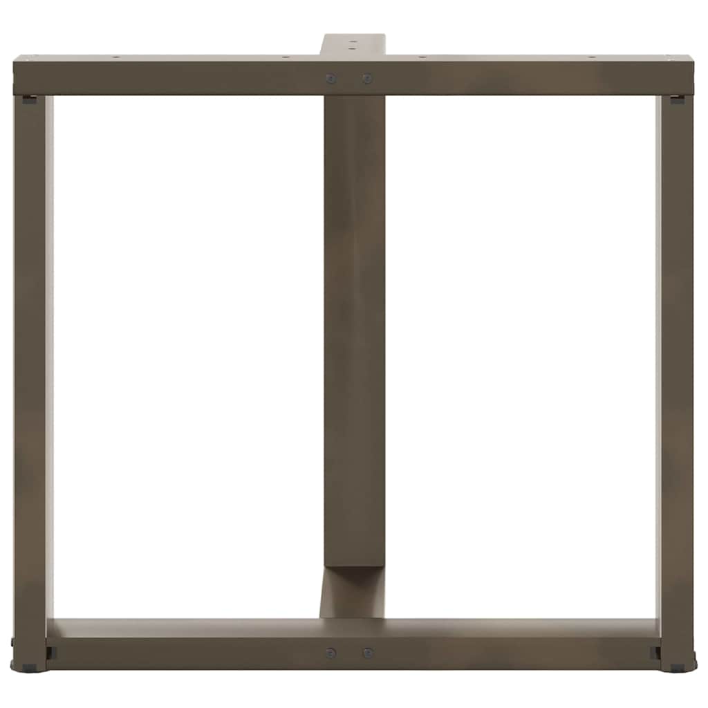 vidaXL Dining Table Legs T-Shaped 2 pcs Black 70x35x(72-73) cm Steel