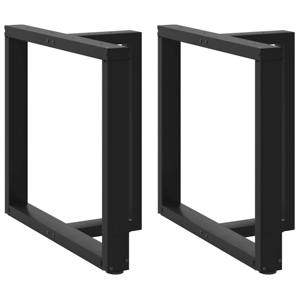 vidaXL Dining Table Legs T-Shaped 2 pcs Black 80x35x(72-73) cm Steel