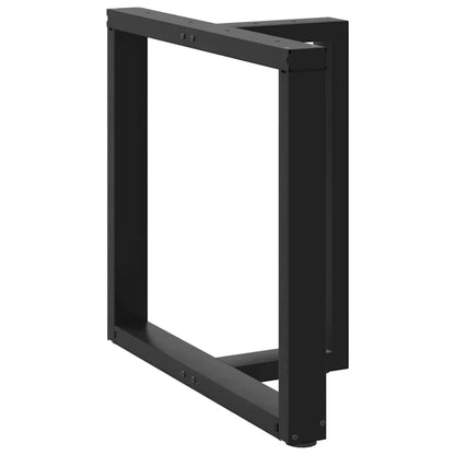 vidaXL Dining Table Legs T-Shaped 2 pcs Black 80x35x(72-73) cm Steel