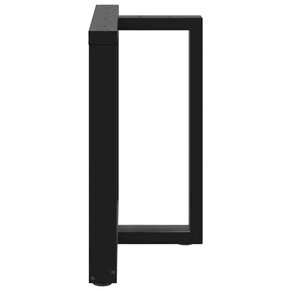 vidaXL Dining Table Legs T-Shaped 2 pcs Black 80x35x(72-73) cm Steel