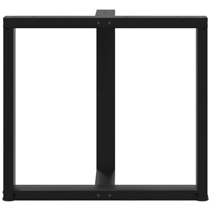 vidaXL Dining Table Legs T-Shaped 2 pcs Black 80x35x(72-73) cm Steel