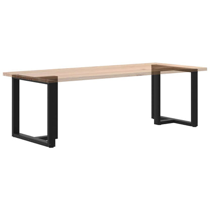 vidaXL Dining Table Legs T-Shaped 2 pcs Black 80x35x(72-73) cm Steel