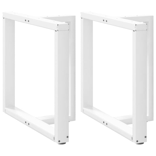 vidaXL Dining Table Legs T-Shaped 2 pcs White 80x35x(72-73) cm Steel