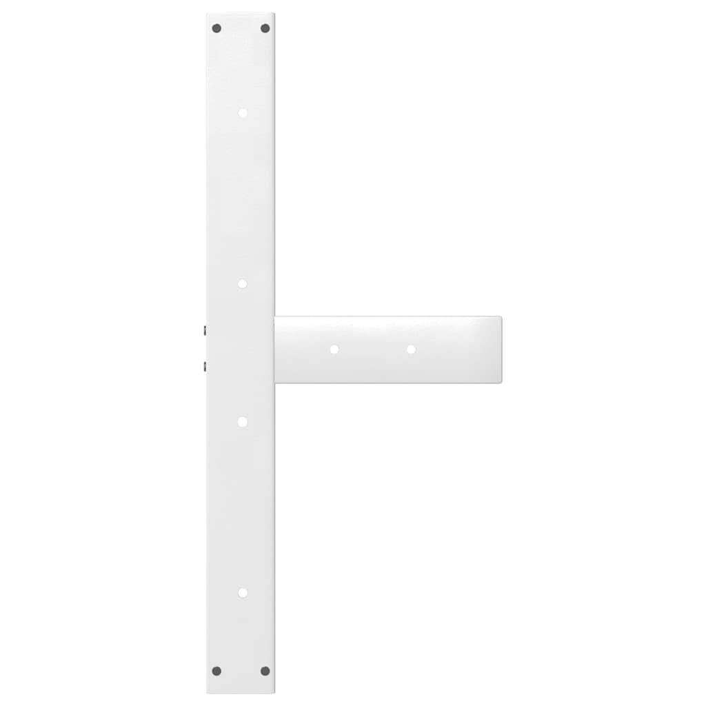 vidaXL Dining Table Legs T-Shaped 2 pcs White 80x35x(72-73) cm Steel