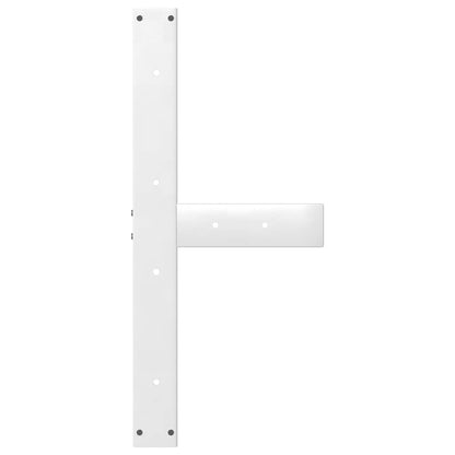 vidaXL Dining Table Legs T-Shaped 2 pcs White 80x35x(72-73) cm Steel