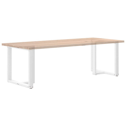 vidaXL Dining Table Legs T-Shaped 2 pcs White 80x35x(72-73) cm Steel