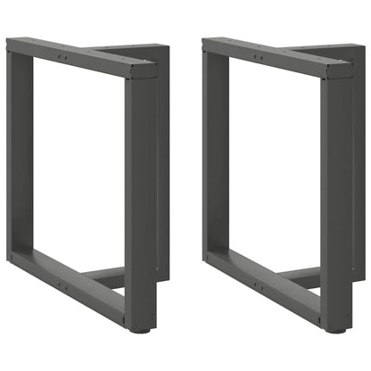 vidaXL Dining Table Legs T-Shaped 2 pcs Anthracite 80x35x(72-73) cm Steel