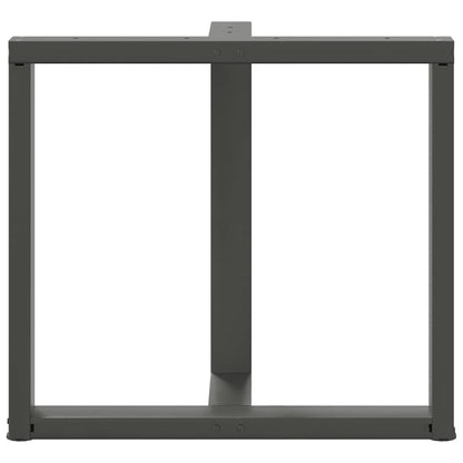 vidaXL Dining Table Legs T-Shaped 2 pcs Anthracite 80x35x(72-73) cm Steel