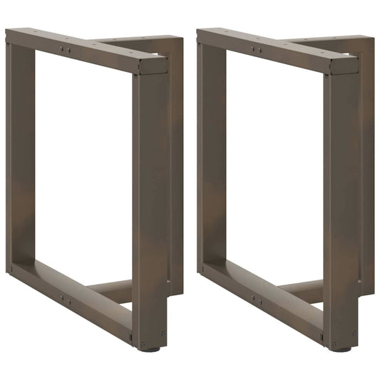 vidaXL Dining Table Legs T-Shaped 2 pcs Black 80x35x(72-73) cm Steel