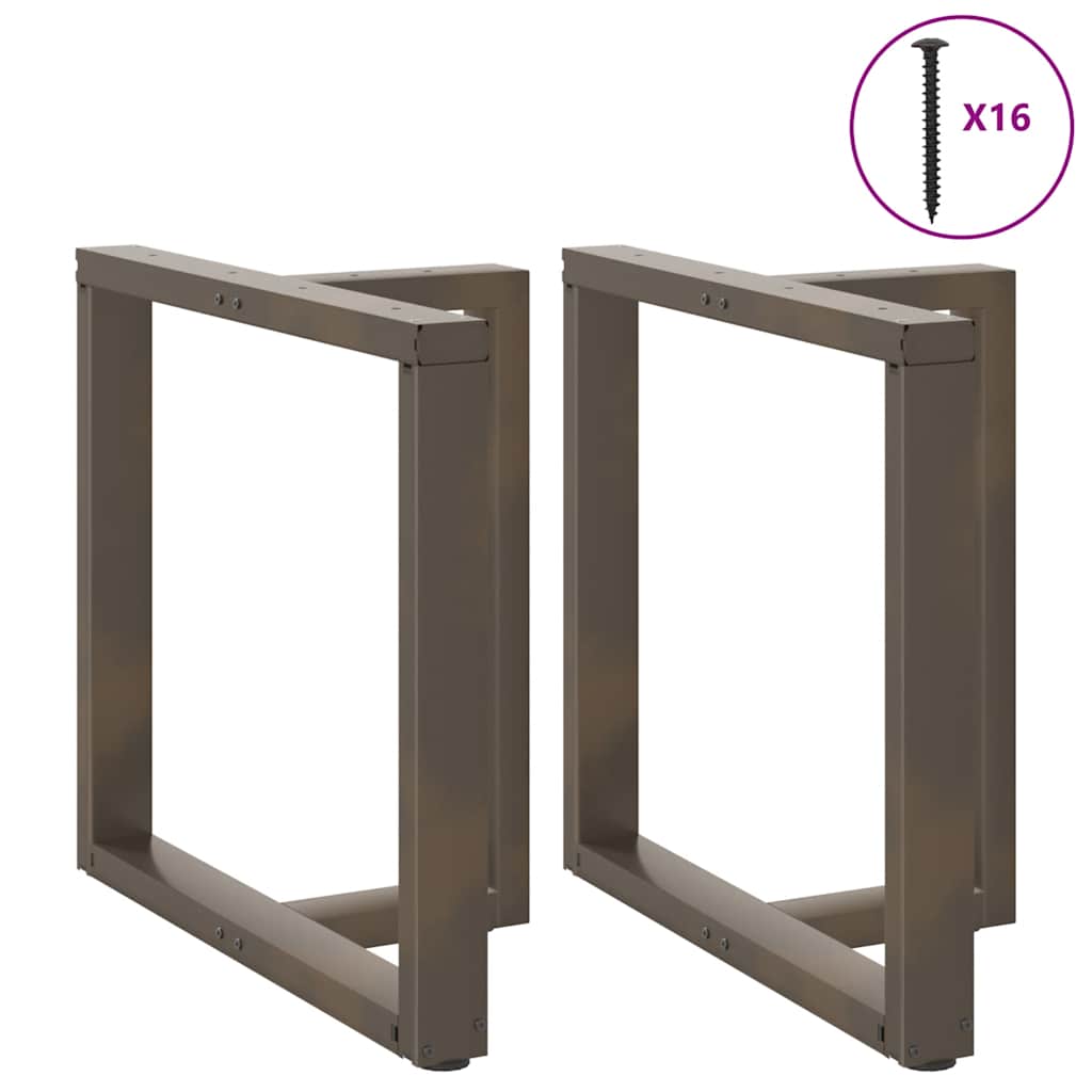 vidaXL Dining Table Legs T-Shaped 2 pcs Black 80x35x(72-73) cm Steel