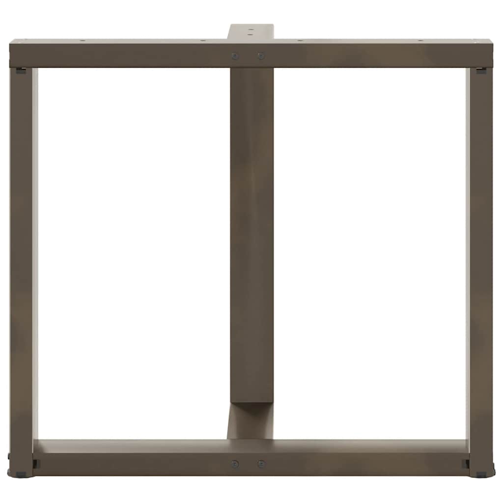 vidaXL Dining Table Legs T-Shaped 2 pcs Black 80x35x(72-73) cm Steel