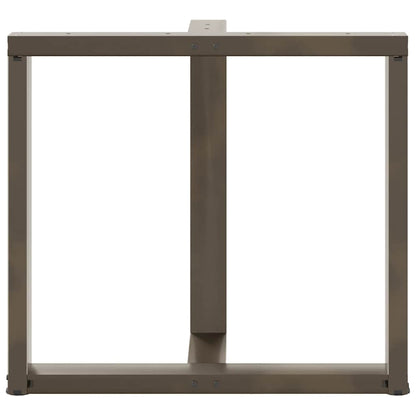 vidaXL Dining Table Legs T-Shaped 2 pcs Black 80x35x(72-73) cm Steel