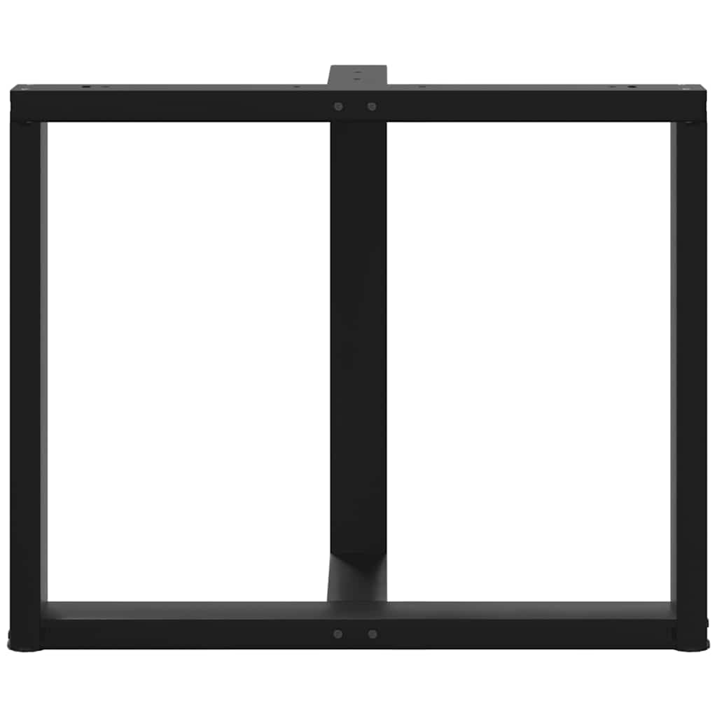 vidaXL Dining Table Legs T-Shaped 2 pcs Black 90x35x(72-73) cm Steel