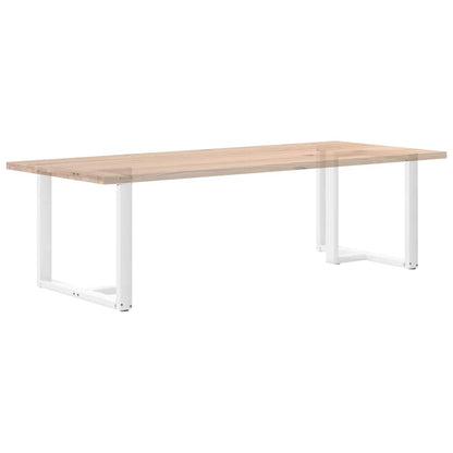 vidaXL Dining Table Legs T-Shaped 2 pcs White 90x35x(72-73) cm Steel