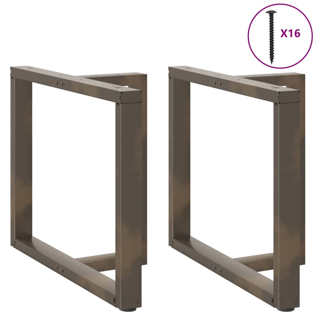 vidaXL Dining Table Legs T-Shaped 2 pcs Black 90x35x(72-73) cm Steel