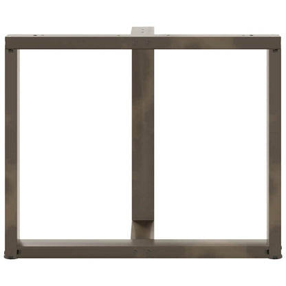 vidaXL Dining Table Legs T-Shaped 2 pcs Black 90x35x(72-73) cm Steel