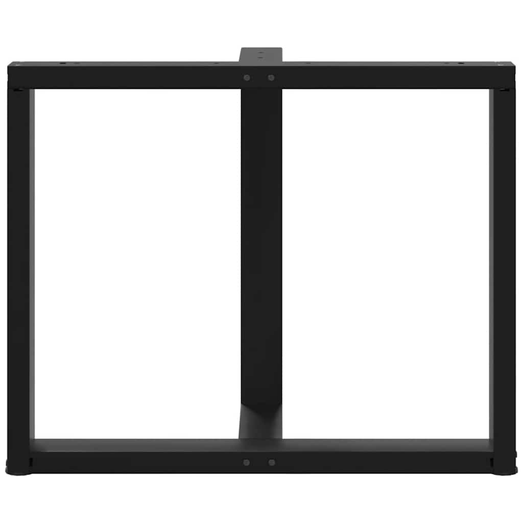 vidaXL Dining Table Legs T-Shaped 2 pcs Black 100x35x(72-73) cm Steel
