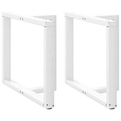 vidaXL Dining Table Legs T-Shaped 2 pcs White 100x35x(72-73) cm Steel