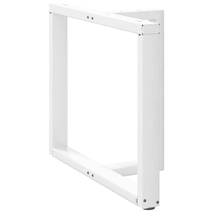 vidaXL Dining Table Legs T-Shaped 2 pcs White 100x35x(72-73) cm Steel