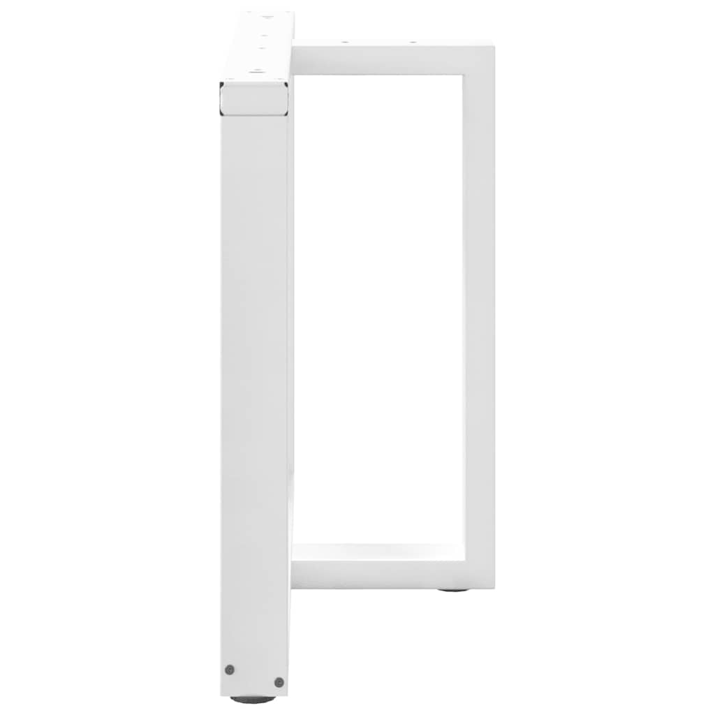 vidaXL Dining Table Legs T-Shaped 2 pcs White 100x35x(72-73) cm Steel