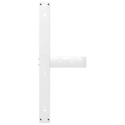 vidaXL Dining Table Legs T-Shaped 2 pcs White 100x35x(72-73) cm Steel